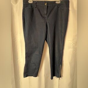New York&Company stretch denim capri with zipper accent at bottom. Size 12. EUC